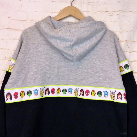 Mad Engine Marvel Comics Character Fleece Hoodie Sweater Youth Kid XL Gray Black - Picture 12 of 13